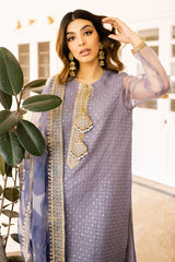 CELESTIAL JEWEL-4PC ORGANZA EMBROIDERED SUIT