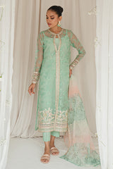VERDANT STONE-4PC ORGANZA EMBROIDERED SUIT