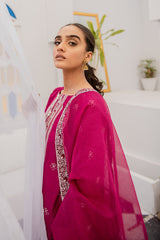 PLUM CLARET-2PC SHIRT & DUPATTA