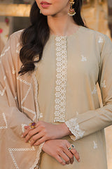 PALE GREEN-3 PIECE EMBROIDERED LAWN SUIT