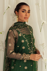 EMERALD CEYLON-4PC ORGANZA EMBROIDERED SUIT