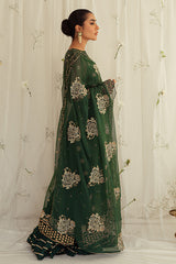 EMERALD CEYLON-4PC ORGANZA EMBROIDERED SUIT