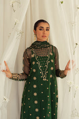 EMERALD CEYLON-4PC ORGANZA EMBROIDERED SUIT