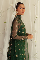 EMERALD CEYLON-4PC ORGANZA EMBROIDERED SUIT