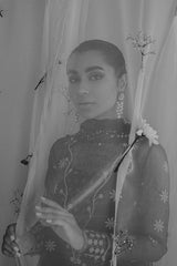 EMERALD CEYLON-4PC ORGANZA EMBROIDERED SUIT