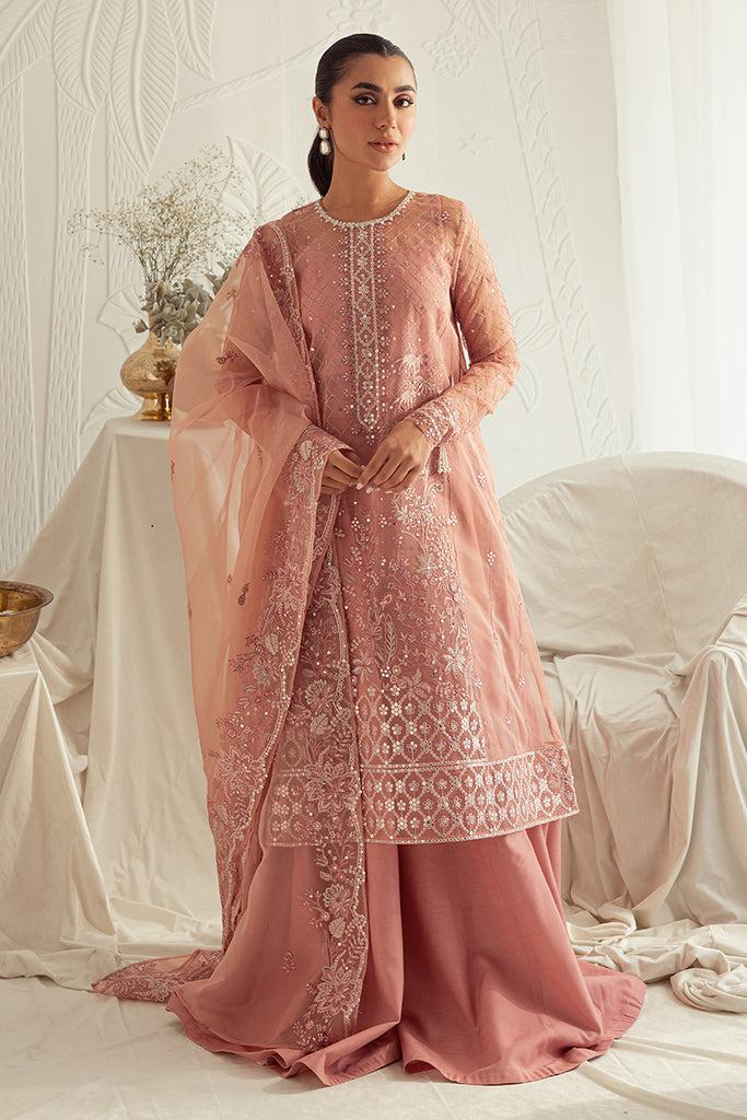 CASHMERE HAZE-4PC: ORGANZA EMBROIDERED SUIT