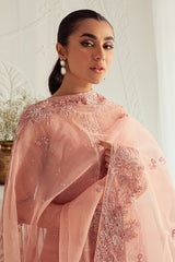 CASHMERE HAZE-4PC: ORGANZA EMBROIDERED SUIT