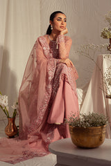 CASHMERE HAZE-4PC: ORGANZA EMBROIDERED SUIT