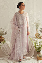 CHROMATIC HUE-4PC ORGANZA EMBROIDERED SUIT