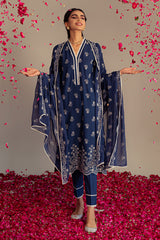 MOON STONE-3PC CHIKAN KARI LAWN SUIT