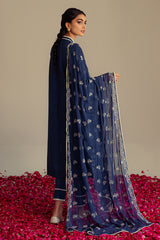 MOON STONE-3PC CHIKAN KARI LAWN SUIT