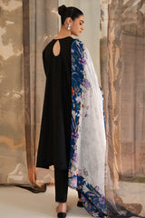 DARK FLORET-3PC LAWN EMBROIDERED SUIT