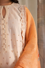 CORAL FLECK-3PC LAWN EMBROIDERED SUIT
