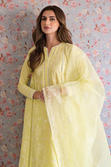 CALLA GREEN-3PC EMBROIDERED LAWN SUIT