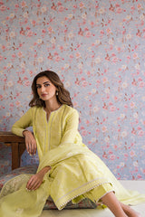 CALLA GREEN-3PC EMBROIDERED LAWN SUIT