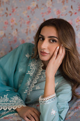 CORSICAN PEARL-3PC EMBROIDERED LAWN SUIT