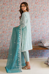 CORSICAN PEARL-3PC EMBROIDERED LAWN SUIT