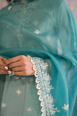 CORSICAN PEARL-3PC EMBROIDERED LAWN SUIT