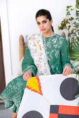 FLORAL BLISS-3PC DIGITAL PRINTED LAWN SUIT