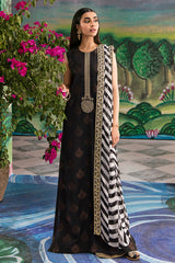 GOLD FOIL-3PC COTTON JACQUARD SUIT
