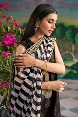 GOLD FOIL-3PC COTTON JACQUARD SUIT