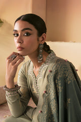 LAUREL SAGE-3PC COTTON JACQUARD SUIT