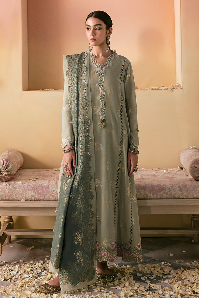 LAUREL SAGE-3PC COTTON JACQUARD SUIT