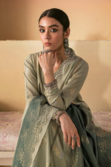 LAUREL SAGE-3PC COTTON JACQUARD SUIT