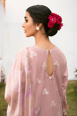 PALE MAUVE-3PC COTTON JACQUARD SUIT