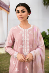 PALE MAUVE-3PC COTTON JACQUARD SUIT