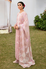 PALE MAUVE-3PC COTTON JACQUARD SUIT