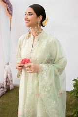 AQUA REGALIA-3PC EMBROIDERED LAWN SUIT