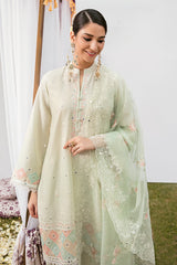 AQUA REGALIA-3PC EMBROIDERED LAWN SUIT