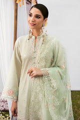 AQUA REGALIA-3PC EMBROIDERED LAWN SUIT