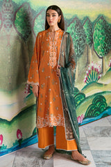 DAISY GOLD-3PC EMBROIDERED LAWN SUIT