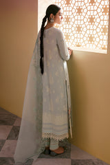 HAZY CERULEAN-3PC EMBROIDERED LAWN SUIT