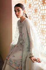 HAZY CERULEAN-3PC EMBROIDERED LAWN SUIT