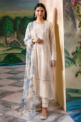 SNOW PEARL-3PC EMBROIDERED LAWN SUIT