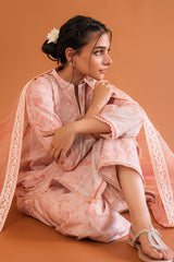 PERIWINKLE BLOSSOM-3PC PRINTED LAWN SUIT