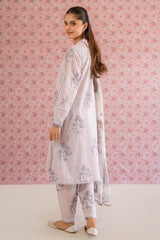 WINSOME ORCHID-3PC PRINTED LAWN SUIT