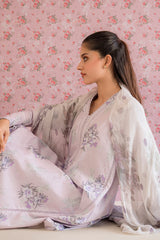 WINSOME ORCHID-3PC PRINTED LAWN SUIT