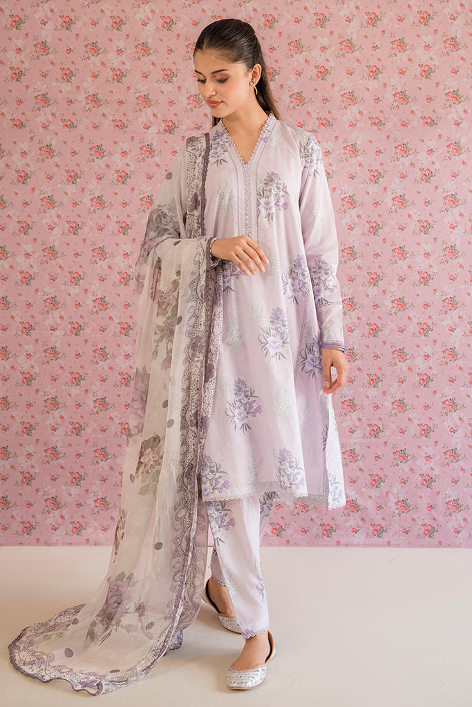 WINSOME ORCHID-3PC PRINTED LAWN SUIT