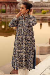 MYSTIC BLUE EMBROIDERED SHIRT