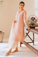 PALE BLUSH-2 PIECE CAMBRIC EMBROIDERED SUIT