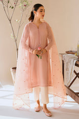 PALE BLUSH-2 PIECE CAMBRIC EMBROIDERED SUIT