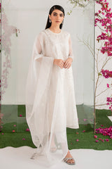 PEARL WHITE-2 PIECE ORGANZA