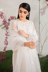 PEARL WHITE-2 PIECE ORGANZA