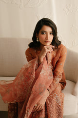 CEDAR ALPINE-4PC ORGANZA EMBROIDERED SUIT