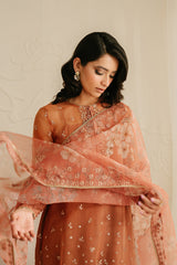 CEDAR ALPINE-4PC ORGANZA EMBROIDERED SUIT