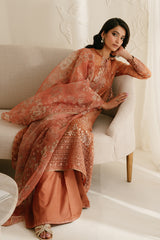 CEDAR ALPINE-4PC ORGANZA EMBROIDERED SUIT